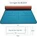 WWWW Pido TPE Yoga Mat SGS Certified Non Slip Exercise Mat with Carry Bag and Strap Body Alignment System,Tear Resistant,72″x26″ Thichness 1/4″ for Yoga Pilates(Lake Blue + Orange)thumb 1