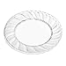 Premium Clear Plastic Plates By Alpha & Sigma - 50pcs 9