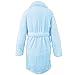 BC BARE COTTON Kids Microfiber Fleece Shawl Robe - Girls - Turquoise - Large
