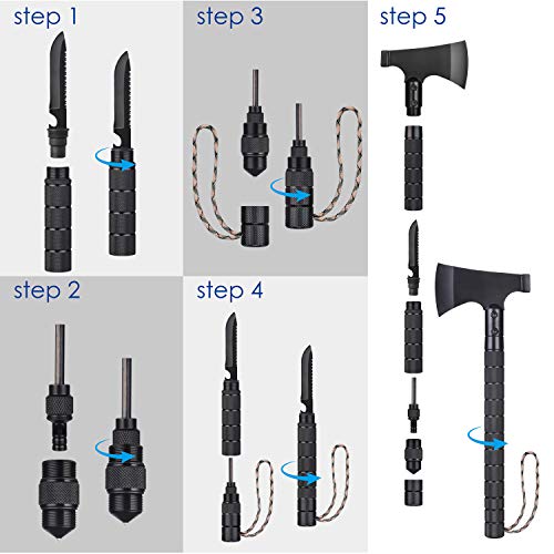 Survival Axe Folding Portable Camping Axe MultiTool Hatchet Survival