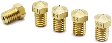 CHANGTA 3D Printer V6 V5 Extruder J-Head Brass Nozzle Print Head for 1.75mm with size 0.4mm For E3D Makerbot
