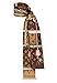Luxury Fashion LOVI TRUNKS MONOGRAM CONFIDENTIAL SILK Brown BANDEAU Headband Slim twill scarf bag handles complement