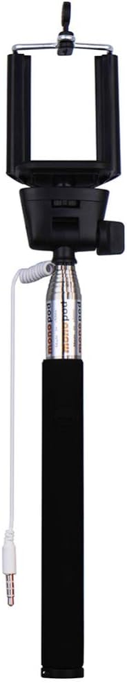 New Extendable Handheld Selfie Stick with Remote Shutter Button 3.5mm Cable Wired Selfie Monopod for iPhone X/XS Galaxy S9/8 More Black Hot Gifts for Thanksgiving Xmas