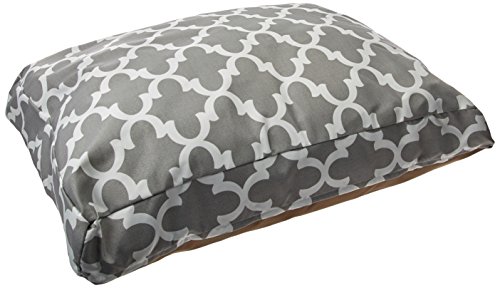 Gray Trellis Medium Rectangle Indoor Outdoor Pet Dog Bed With Removable Washable Cover By Majestic Pet Products