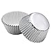 ROSENICE Cupcake Liners Aluminum Foil Cups Cake Muffin Molds for Baking (Silver) - 100 Pieces
