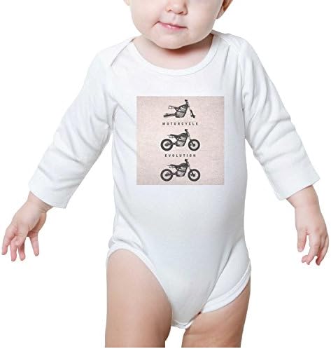 SHCBTYS Motorcycle Evolution Motor Bike Long Sleeve Onesies Baby for Baby Boys Girls