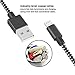 SHARLLEN MFi Certified iPhone Charger Cable, 3 Pack 6FT Long Nylon Braided USB Fast Charging&Syncing Lightning Cable Cell-Phone Cord Compatible iPhone XS/Max/XR/X/8P/8/7/7P/6/5/iPad/iPod Black&White