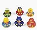 Fun Express 12 Rubber Ducks Superhero & Villian Bathtub Boy's Birthday Party Favors Cake Toppers