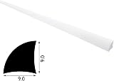 MW Profiles 9mm PVC Quadrant Trim 1 Metre Black White Silver Grey uPVC Door view 2