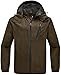 Wantdo Men's Mountain Windproof Rain Jacket Breathable Hooded Windbreaker Outdoor Lightweight Raincoat for Camping Hiking
