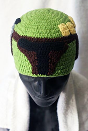 Milk protein cotton yarn handmade Boba Fett hat - fits Adult Male