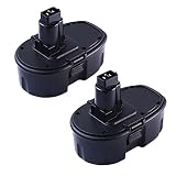 ENERMALL 2 Pack 18V 3.0Ah Ni-Mh Replacement Cordless Power Tool Battery for Dewalt XRP DC9096 DC9098 DC9099 DW9095 DW9096 DW9098 DW9099 DE9039 DE9095 DE9096 DE9098 DE9503