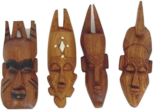 7" Miniature Mahogany Mask From Senegal