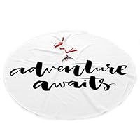 GULTMEE Christmas Tree Skirt 30", Inspirational Quote About Life and Travel Adventure Never Stops Journey Theme