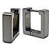 Stainless Steel Square Shape Hoop Huggie Mens Earrings Brush Gunmetal 12mm