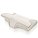 SmartDelux Orthopedic Memory Foam Pillow - High Neck Pillow for Sleeping with Pillow Covers - White Big Contour Cervical Bed Queen Pillows for Men Women Boys Girls (White, 25X13X4.5 in)