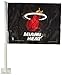 Rico Industries Miami Heat Black Double Sided Double Sided Car Flag - 16