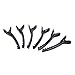 Alaboudi Rubber Coated No-slip Grip Croc Hair Styling Clips Black 6 Pack
