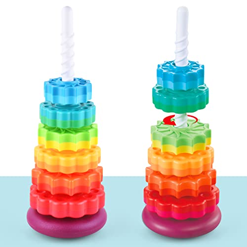 FineSource Super JoJo Stacking Rings Toy Plastic Rainbow Stacker