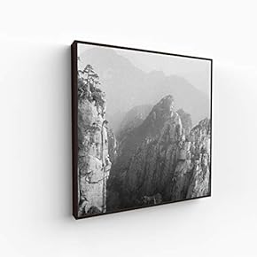 Canvas Wall Art for Living Room, Bedroom Monochrome Building Framed Canvas Prints for Home Decoration Ready to Hang - 16x16 inches