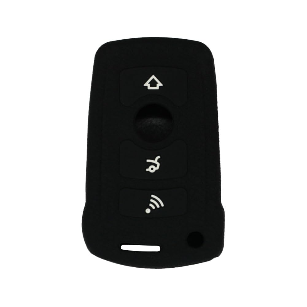 BROVACS Silicone Cover Protector Case Holder Skin Jacket Compatible with BMW 4 Button Smart Remote Key Fob CV4903 Black
