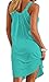 Casual Summer Womens Dresses Beach Party Evening Dresses Aquamarine-cotton X-large