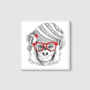 Framed Canvas Wall Art for Living Room, Bedroom Cute Animal Theme Canvas Prints for Home Decoration Ready to Hang - 16x16 inches