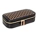 WOLF Chloé Zip Jewelry Case, 4.5x9.25x2.25, Black