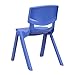 Flash Furniture Blue Plastic Stack Chair table, Set of 1