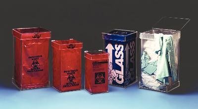 89030-154 - Radioactive Waste Container with wheels - VWR Acrylic Waste Containers - Each