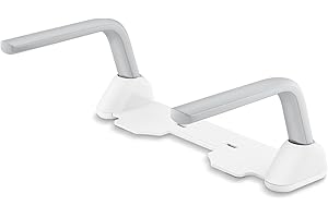 Kohler K-31636-0 Toilet Armrest, for Added Support, Easy Install, Arms fold up When not in use, White