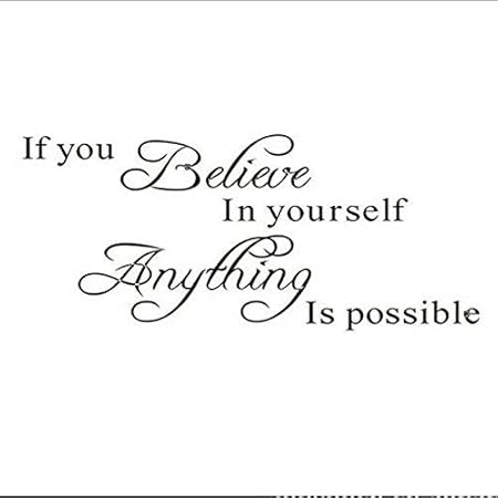 Stickers Muraux Citation Citation Pour Les Garcons Si Vous Croyez En Vous Meme Tout Est Possible Stickers Ecrit Des Murs Murs Dans La Chambre Ou Dortoir Comme Decoration Murale Amazon Fr Bricolage