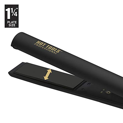 HOT-TOOLS-Professional-Black-Gold-Micro-Shine-Flat-Iron-1-14-Inches