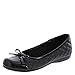 safeTstep Slip Resistant Women's Black Sasha Quilt Bow Flat 9.5 Wide