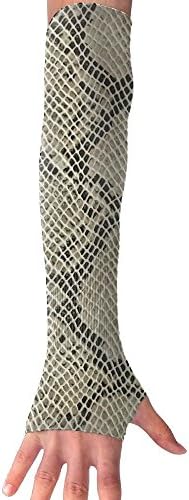 CUW BBCUW Snake Skin Texture Stylish Arm Sleeve For Golf Driving Outdoors Sun Protection Fingerless Gloves