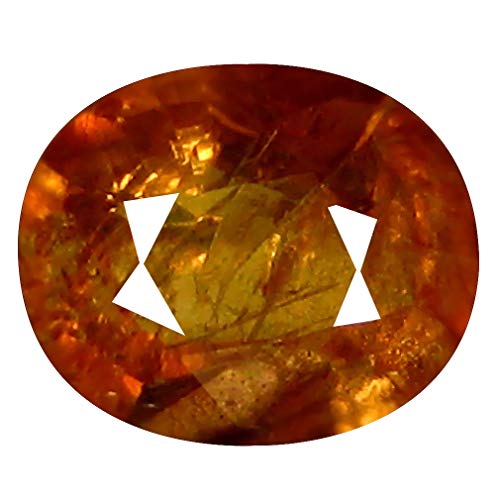 1.77 ct OVAL CUT (8 x 7 mm) 100% NATURAL GENUINE UNHEATED UNTREATED CEYLON ORANGE SAPPHIRE LOOSE GEMSTONE