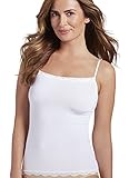 Jockey Women's Tops No Panty Line Promise Tactel Lace Camisole, white, XL