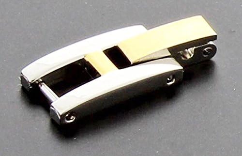Watch Link Extension In 2 Tone 9MM Shiny Silver Color
