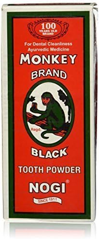 Monkey Brand Monkey Brand Black Tooth Powder Nogi Ayurvedic New in box 100 Grams