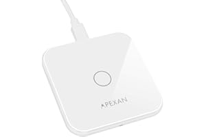 Apexan Fast Wireless Charger for Apple iPhone X, iPhone 8, 8 Plus and all Qi Compatible Cell Phones, Fast Charging Mode for E