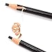 Eyebrow Pencil Long Lasting Waterproof Easy To Color Durable Peel Off Pull Cord Brow Pen Makeup Cosmetic (black)