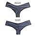 CROSS1946 Sexy Women's Bikini Thong Bottom Brazilian V Cheeky Ruched Semi Swimsuit S Black
