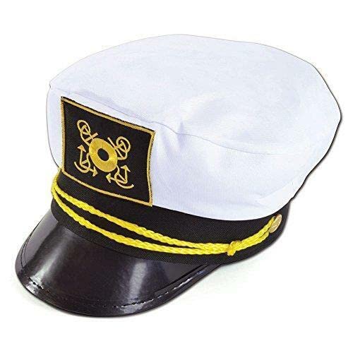 AR BRAND EST. 2021 Sailor Hat, Captain Cap, Adult Unisex White