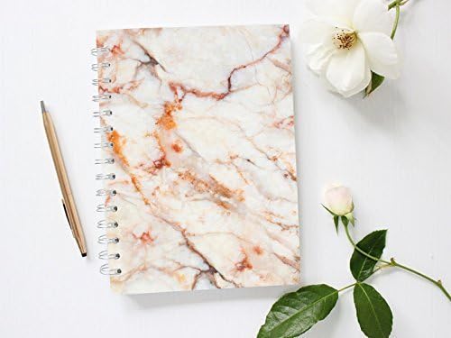 Marble Notebook Lined, Spiral Notebook, Minimalist Notebook Journal, Bullet Journal Marble