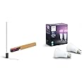 Philips Hue Gradient Signe Floor Lamp, Compatible with Alexa, Apple Homekit and Google Assistant & Smart 60W A19 LED Bulb - White and Color Ambiance Color-Changing Light - 2 Pack - 800LM