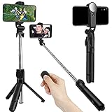 Rusee Selfie Stick,Extendable Selfie Stick Tripod Stand with Detachable Wireless Remote for iPhone 6/6s/10 X/Xr/Xs Max iPhone 8/8 Plus iPhone 7/7 Plus,Galaxy,Android,More