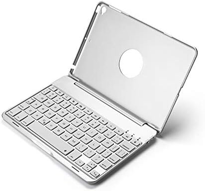 Tramako Keyboard Case for New iPad Mini 5 2019,Portable Carrying Holder Aluminum Alloy Bluetooth Wireless Keyboard 7 Color Backlit Scratch Proof Auto Sleep/Wake Cover-QWERTY (7.9 inch, Sliver)