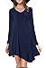 MOLERANI Women's Solid Long Sleeve Casual Loose T-Shirt Dress