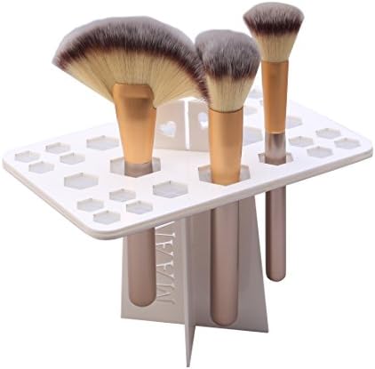 Andux Land makeup brush tower tree air dry organizing cosmetic makeup brush holder HZJ-01 (white)
