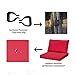 Outdoor Patio Furniture 7-pieces PE Rattan Wicker Sectional Red Cushioned Sofa Sets with 2 Pillows